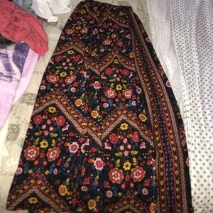 Long floral skirt